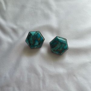 Blue turquoise earrings